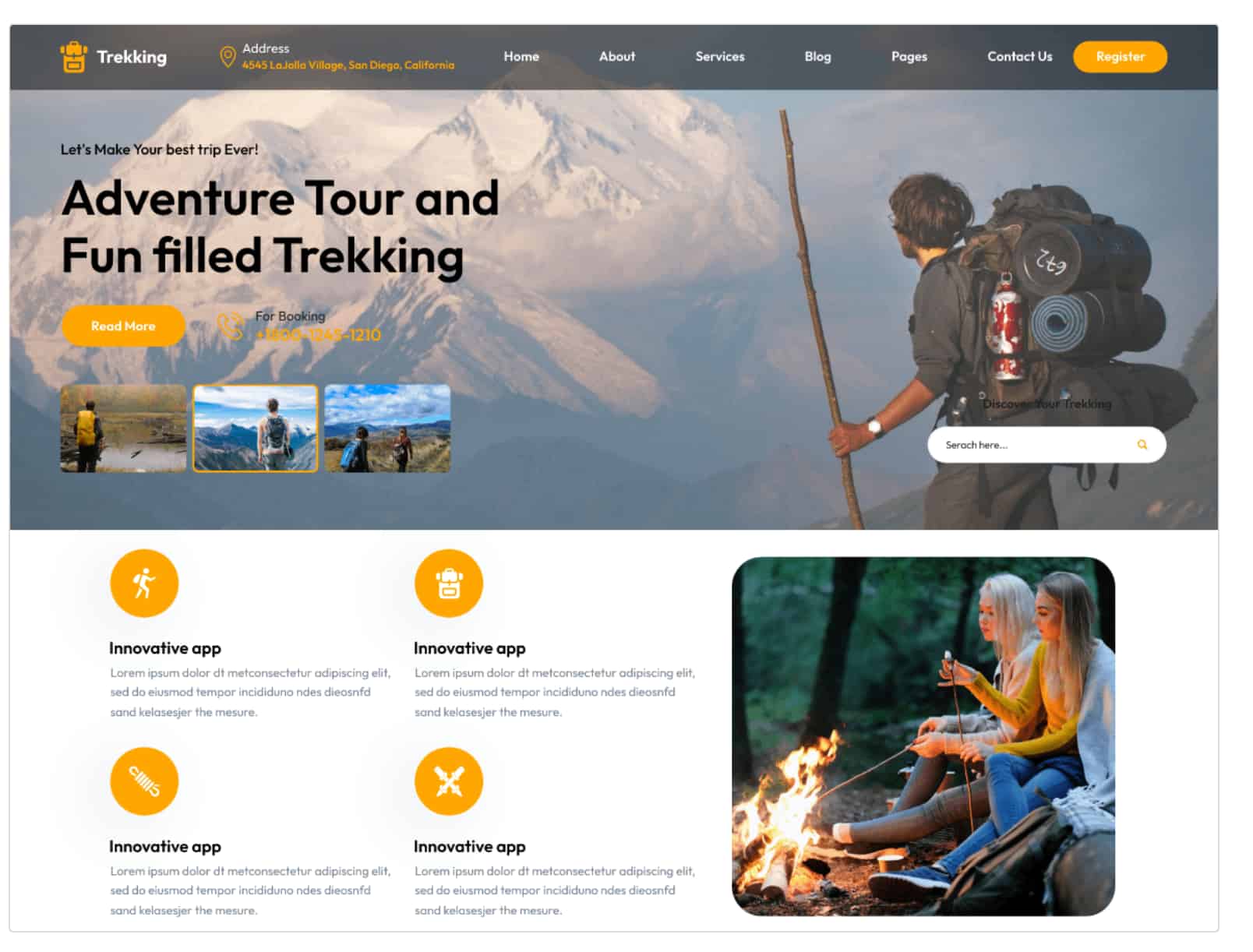 Le thème Adventure Tour sur WordPress.