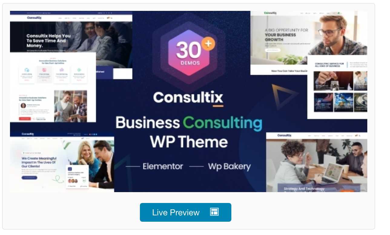Le thème WordPress Consultix.