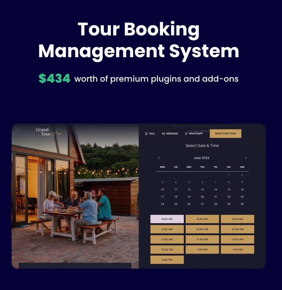Tour Booking Management System Grand Tour Theme WordPress.