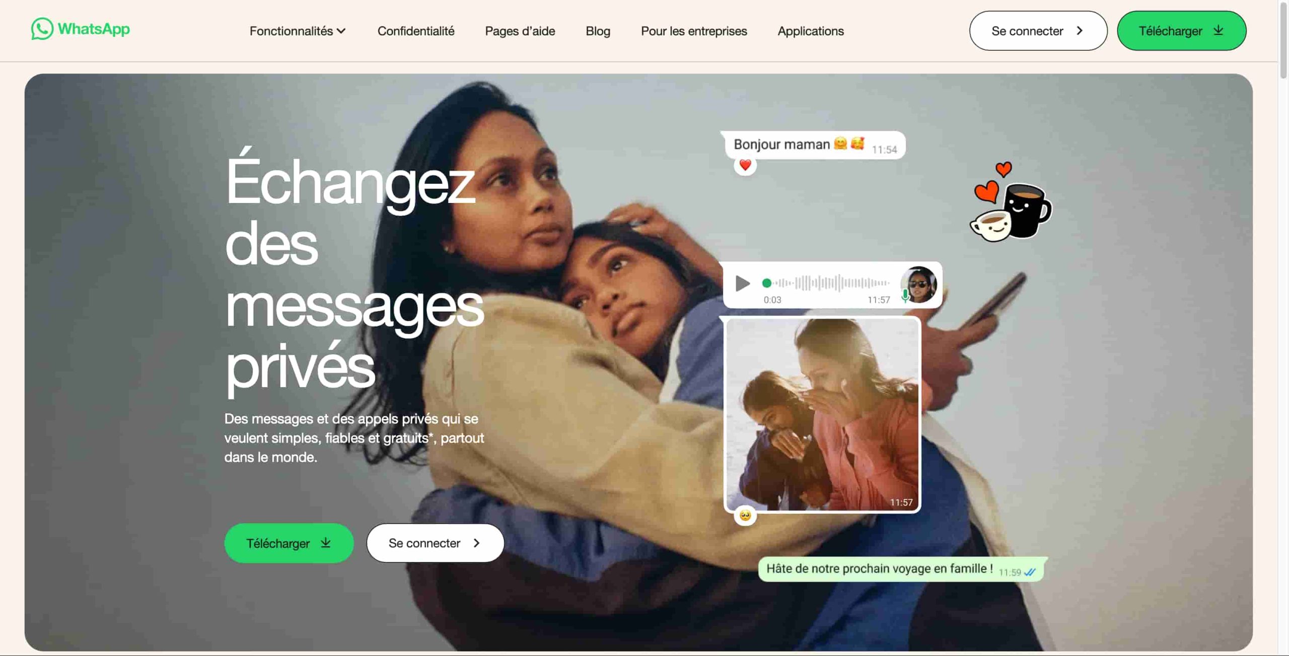 Le réseau social Whatsapp.
